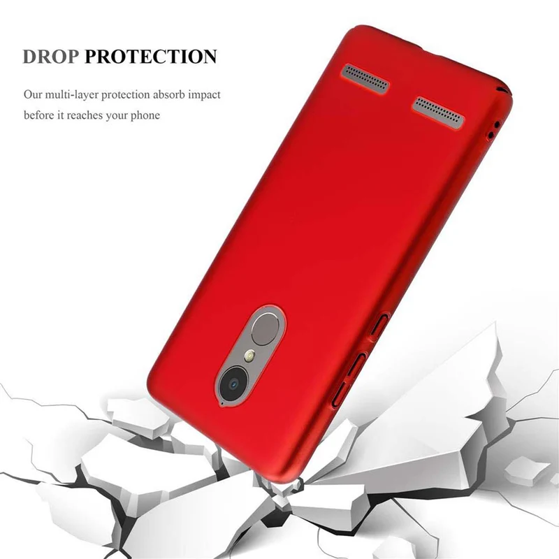 Cadorabo Hülle kompatibel mit Lenovo K6 / K6 POWER Hard Case Schutzhülle in Metall Optik gegen Kratzer und Stöße