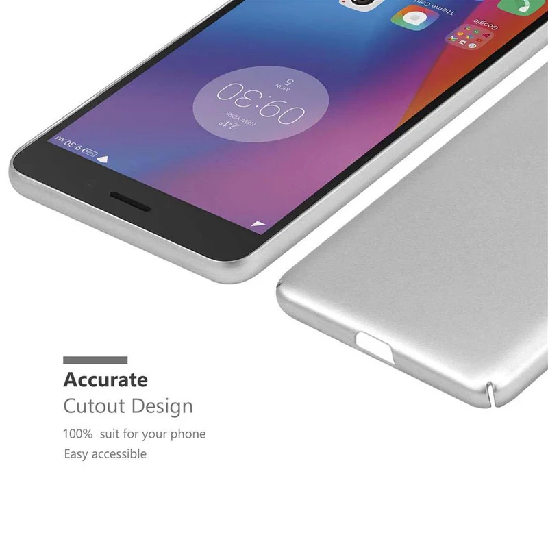 Cadorabo Hülle kompatibel mit Lenovo K6 / K6 POWER Hard Case Schutzhülle in Metall Optik gegen Kratzer und Stöße