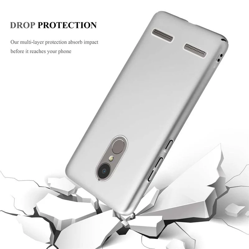 Cadorabo Hülle kompatibel mit Lenovo K6 / K6 POWER Hard Case Schutzhülle in Metall Optik gegen Kratzer und Stöße