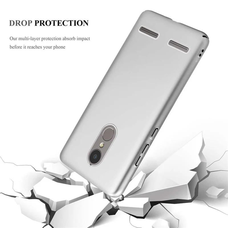 Cadorabo Hülle kompatibel mit Lenovo K6 / K6 POWER Hard Case Schutzhülle in Metall Optik gegen Kratzer und Stöße