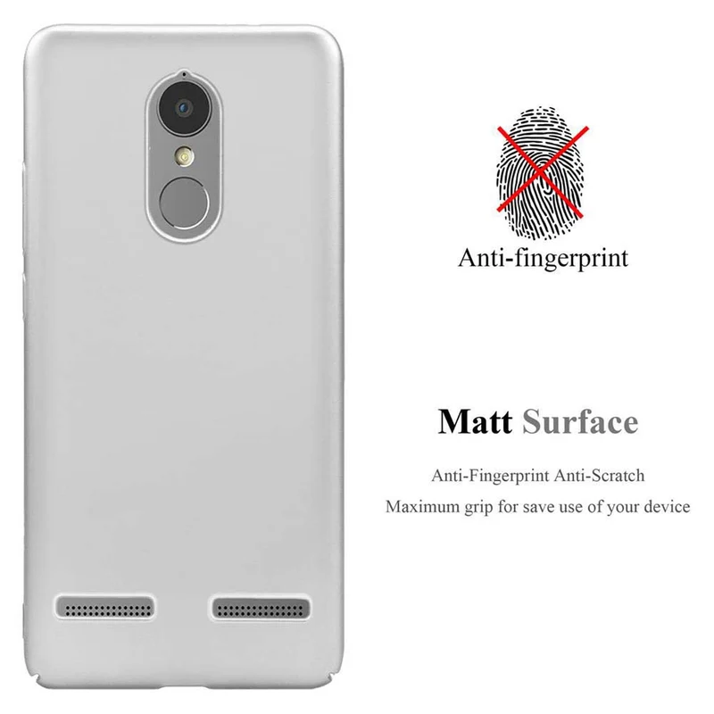 Cadorabo Hülle kompatibel mit Lenovo K6 / K6 POWER Hard Case Schutzhülle in Metall Optik gegen Kratzer und Stöße