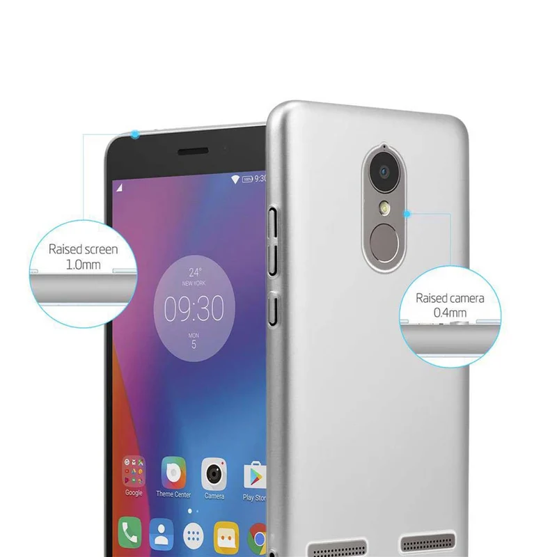 Cadorabo Hülle kompatibel mit Lenovo K6 / K6 POWER Hard Case Schutzhülle in Metall Optik gegen Kratzer und Stöße
