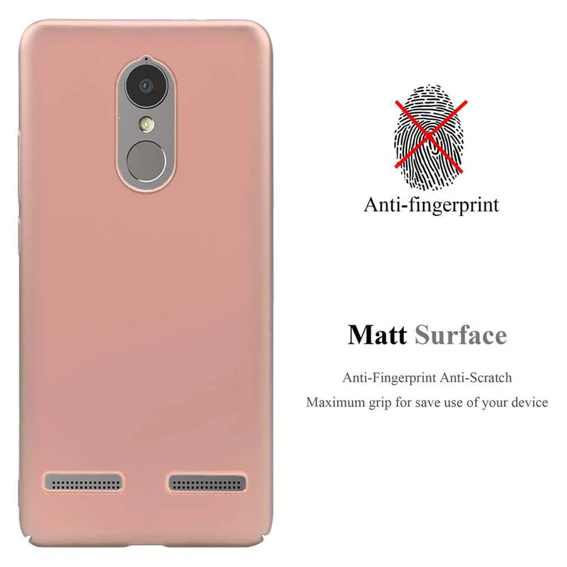 Cadorabo Hülle kompatibel mit Lenovo K6 / K6 POWER Hard Case Schutzhülle in Metall Optik gegen Kratzer und Stöße