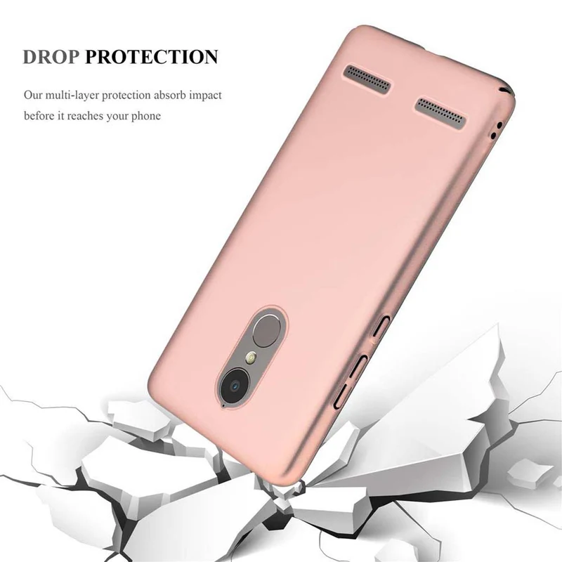 Cadorabo Hülle kompatibel mit Lenovo K6 / K6 POWER Hard Case Schutzhülle in Metall Optik gegen Kratzer und Stöße