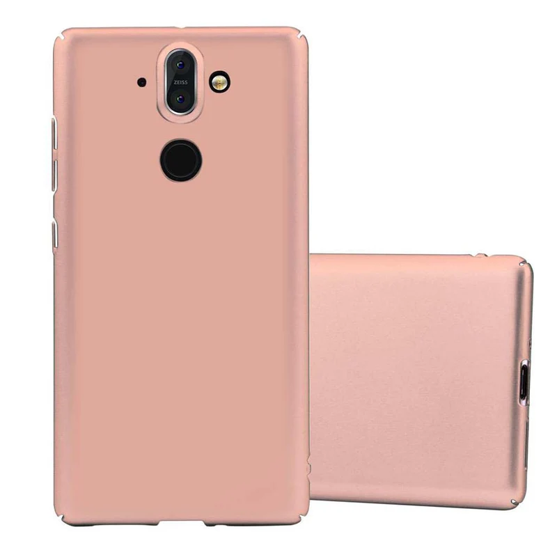 Cadorabo Hülle kompatibel mit Nokia 8 Sirocco Hard Case Schutzhülle in Metall Optik gegen Kratzer und Stöße