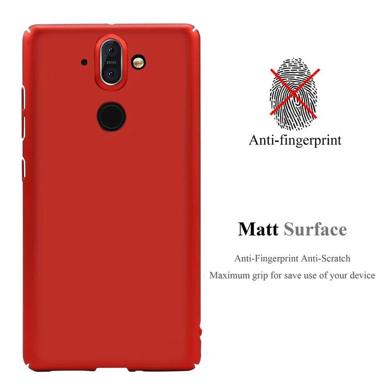 Cadorabo Hülle kompatibel mit Nokia 8 Sirocco Hard Case Schutzhülle in Metall Optik gegen Kratzer und Stöße