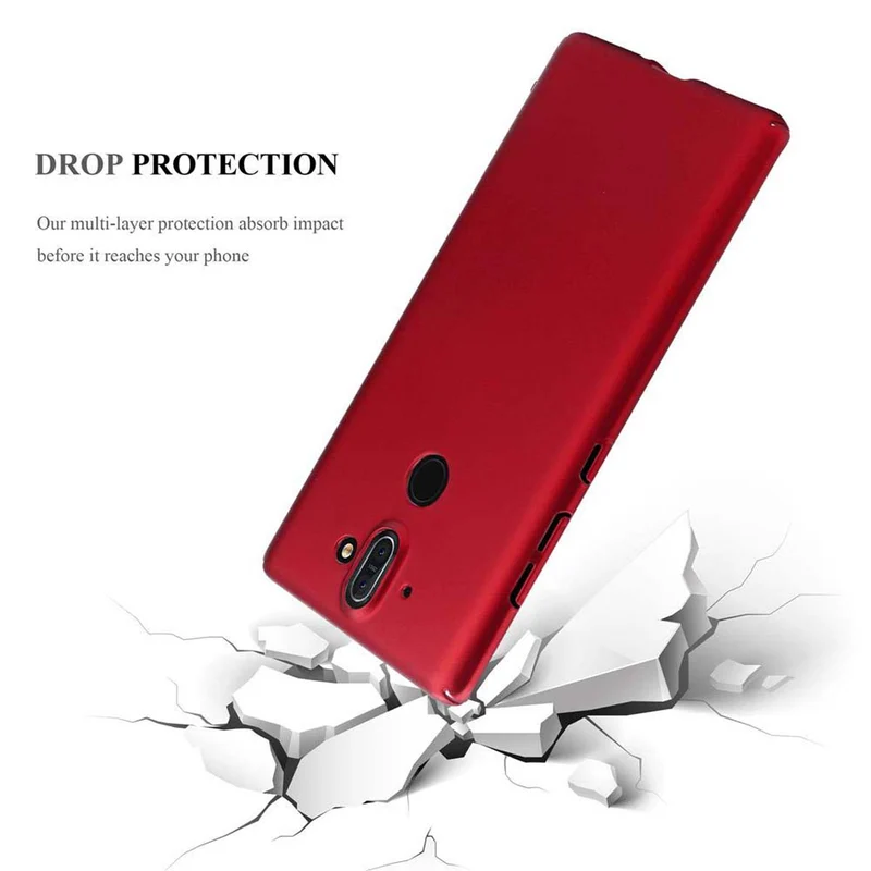 Cadorabo Hülle kompatibel mit Nokia 8 Sirocco Hard Case Schutzhülle in Metall Optik gegen Kratzer und Stöße