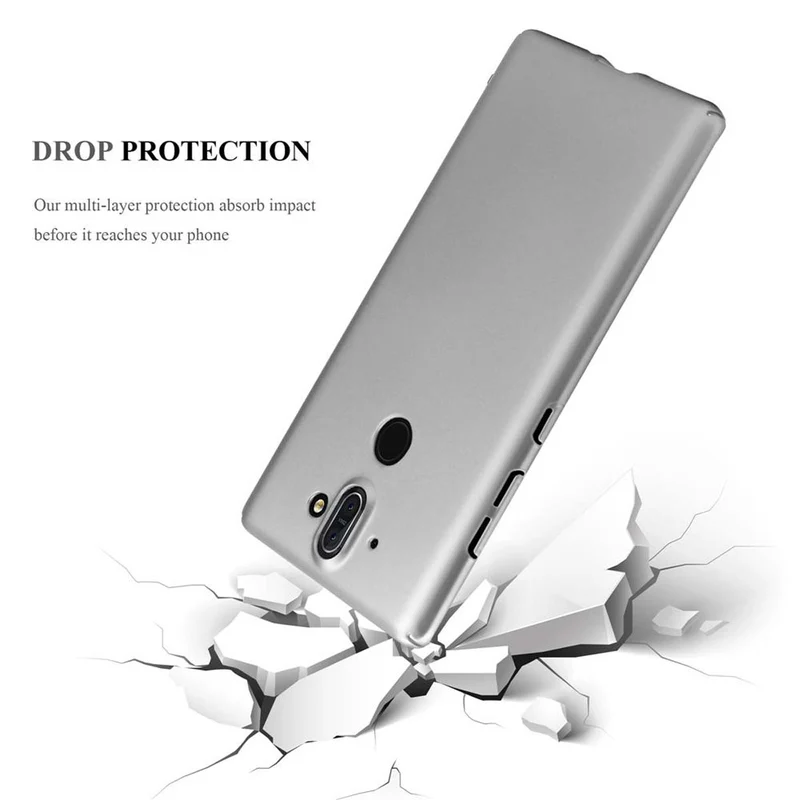 Cadorabo Hülle kompatibel mit Nokia 8 Sirocco Hard Case Schutzhülle in Metall Optik gegen Kratzer und Stöße