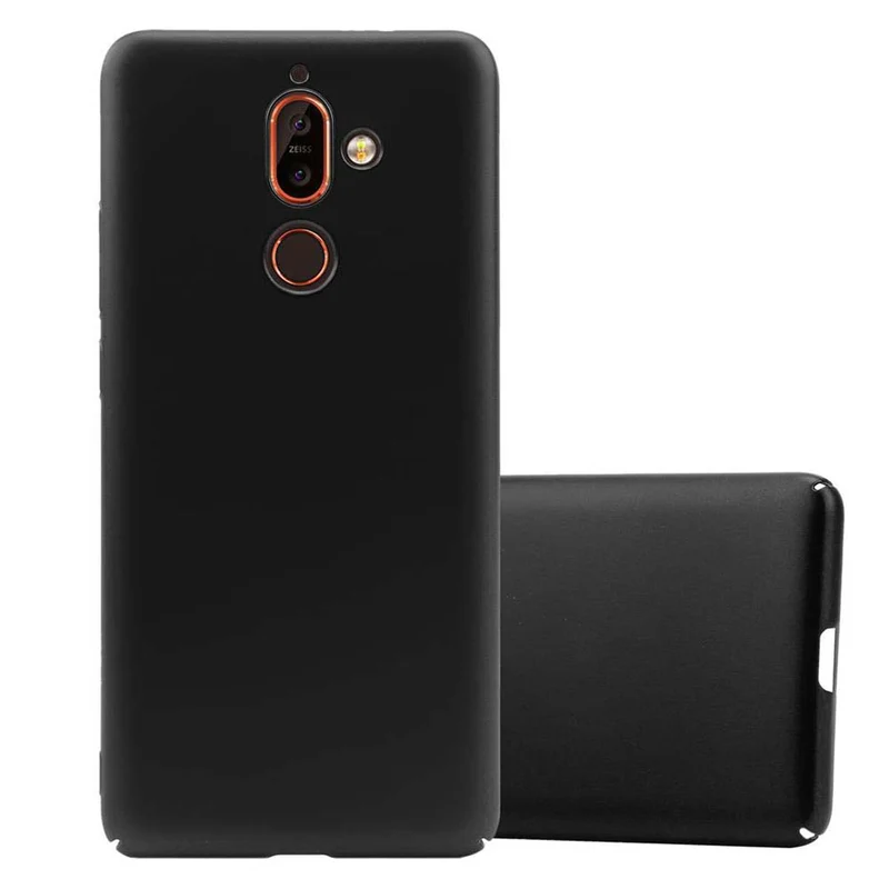 Cadorabo Hülle kompatibel mit Nokia 7 PLUS Hard Case Schutzhülle in Metall Optik gegen Kratzer und Stöße