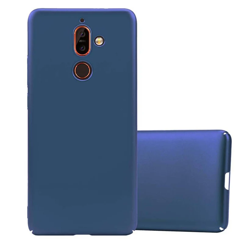 Cadorabo Hülle kompatibel mit Nokia 7 PLUS Hard Case Schutzhülle in Metall Optik gegen Kratzer und Stöße