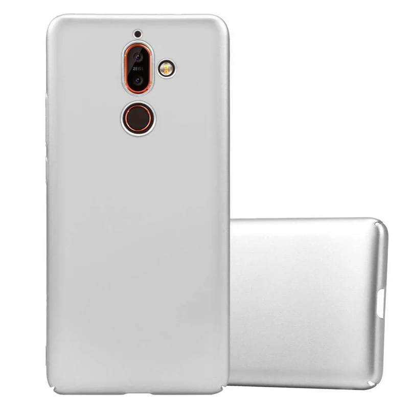 Cadorabo Hülle kompatibel mit Nokia 7 PLUS Hard Case Schutzhülle in Metall Optik gegen Kratzer und Stöße