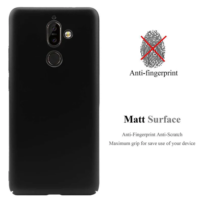 Cadorabo Hülle kompatibel mit Nokia 7 PLUS Hard Case Schutzhülle in Metall Optik gegen Kratzer und Stöße