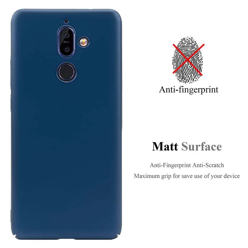Cadorabo Hülle kompatibel mit Nokia 7 PLUS Hard Case Schutzhülle in Metall Optik gegen Kratzer und Stöße