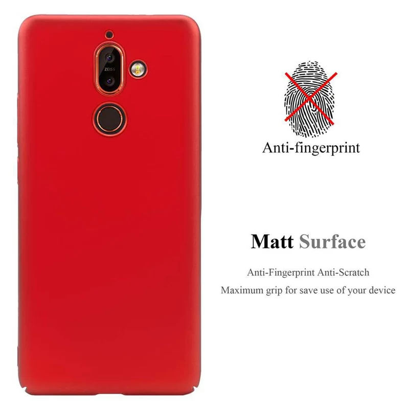 Cadorabo Hülle kompatibel mit Nokia 7 PLUS Hard Case Schutzhülle in Metall Optik gegen Kratzer und Stöße