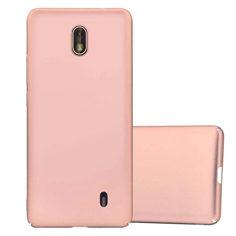 Cadorabo Hülle kompatibel mit Nokia 1 2018 Hard Case Schutzhülle in Metall Optik gegen Kratzer und Stöße