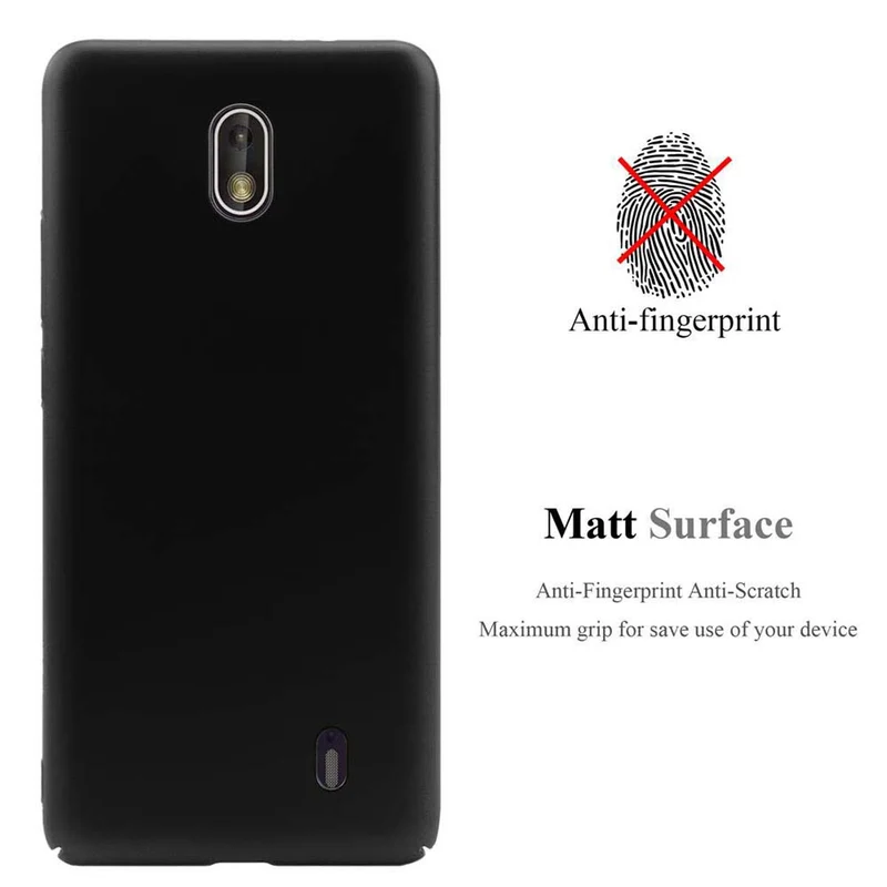 Cadorabo Hülle kompatibel mit Nokia 1 2018 Hard Case Schutzhülle in Metall Optik gegen Kratzer und Stöße