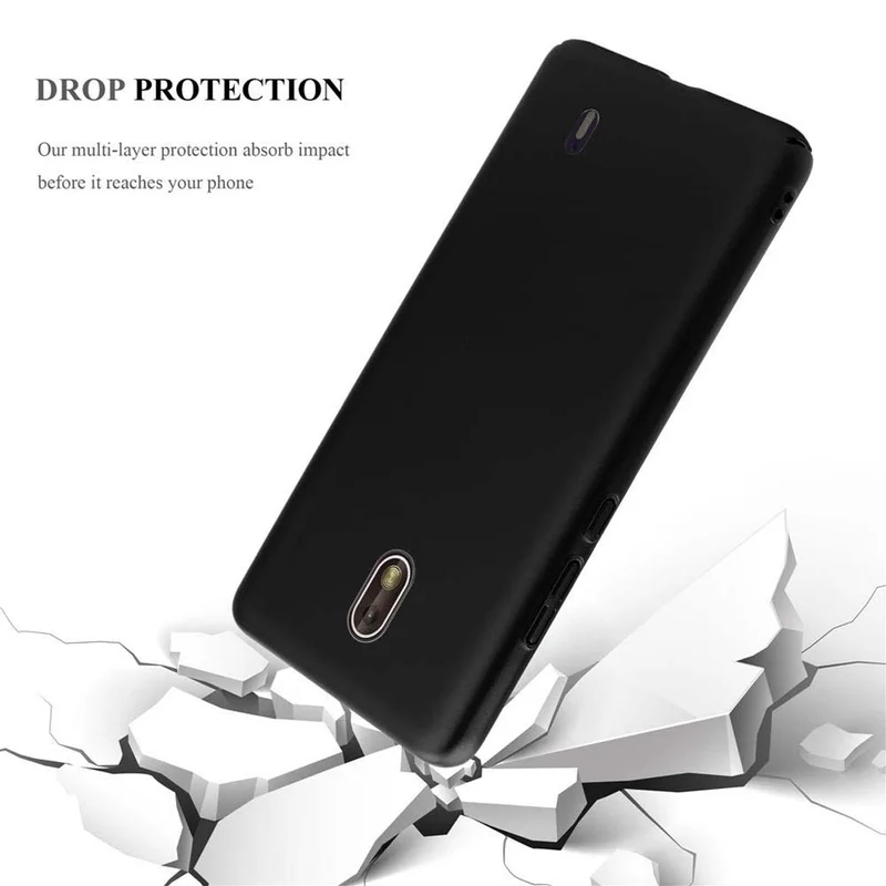 Cadorabo Hülle kompatibel mit Nokia 1 2018 Hard Case Schutzhülle in Metall Optik gegen Kratzer und Stöße