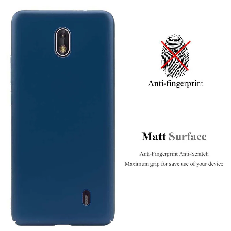 Cadorabo Hülle kompatibel mit Nokia 1 2018 Hard Case Schutzhülle in Metall Optik gegen Kratzer und Stöße
