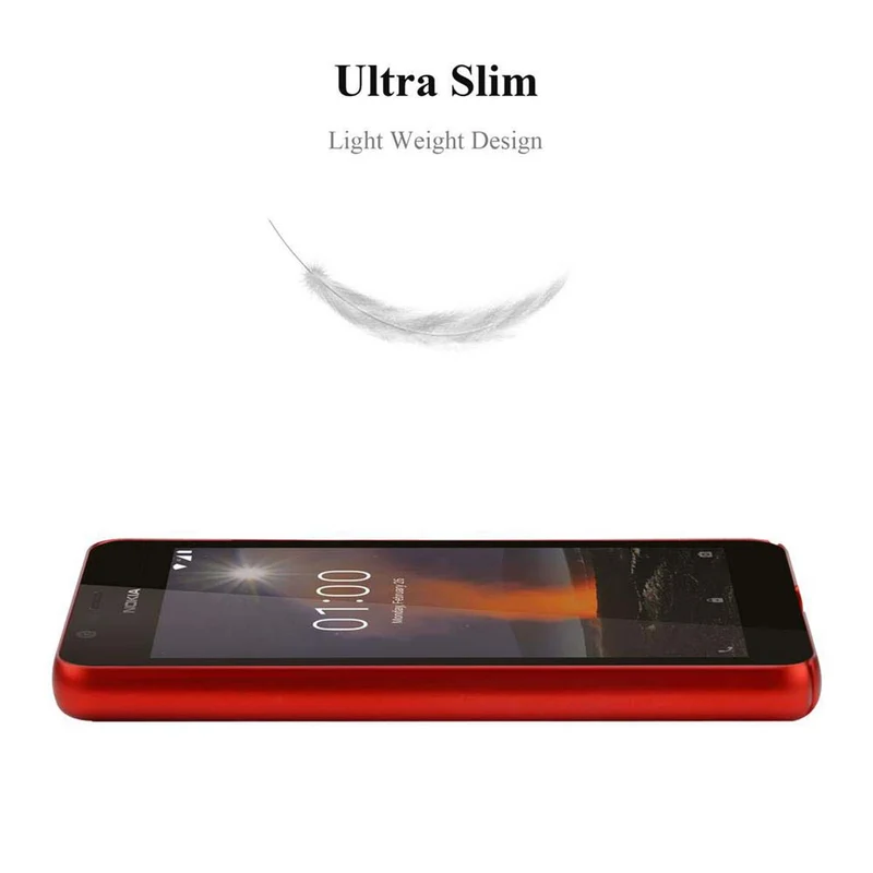 Cadorabo Hülle kompatibel mit Nokia 1 2018 Hard Case Schutzhülle in Metall Optik gegen Kratzer und Stöße
