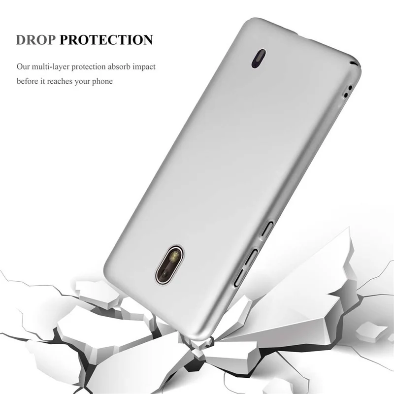 Cadorabo Hülle kompatibel mit Nokia 1 2018 Hard Case Schutzhülle in Metall Optik gegen Kratzer und Stöße