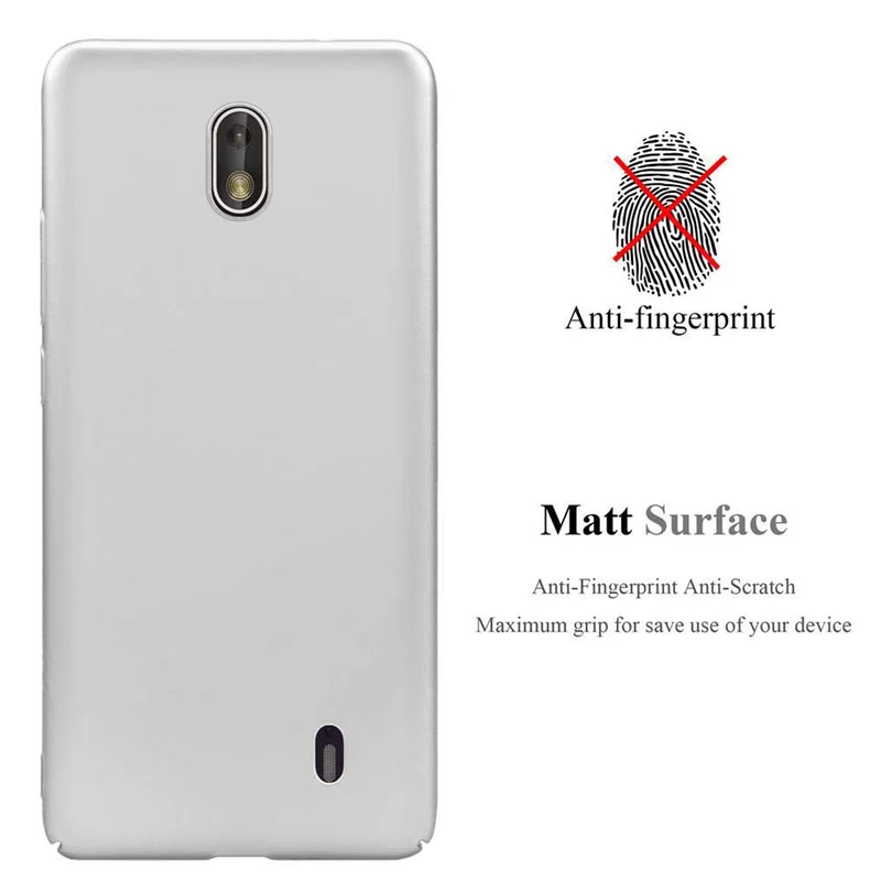 Cadorabo Hülle kompatibel mit Nokia 1 2018 Hard Case Schutzhülle in Metall Optik gegen Kratzer und Stöße