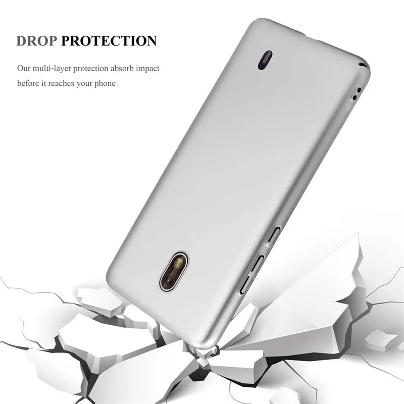Cadorabo Hülle kompatibel mit Nokia 1 2018 Hard Case Schutzhülle in Metall Optik gegen Kratzer und Stöße