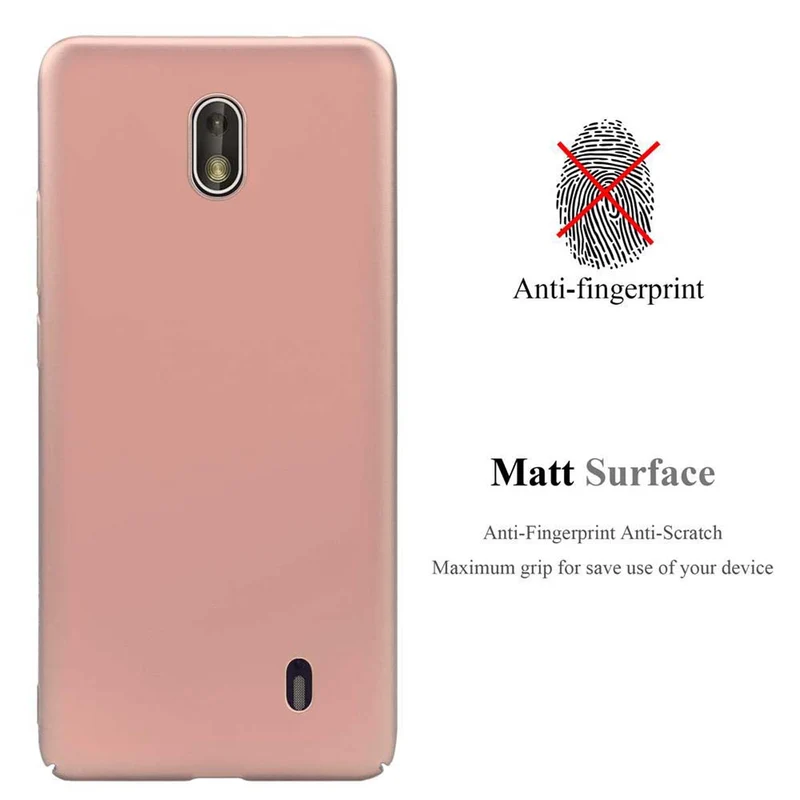 Cadorabo Hülle kompatibel mit Nokia 1 2018 Hard Case Schutzhülle in Metall Optik gegen Kratzer und Stöße
