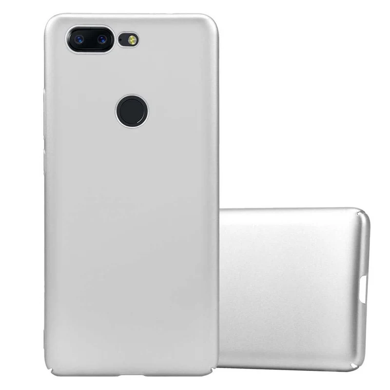 Cadorabo Hülle kompatibel mit OnePlus 5T Hard Case Schutzhülle in Metall Optik gegen Kratzer und Stöße