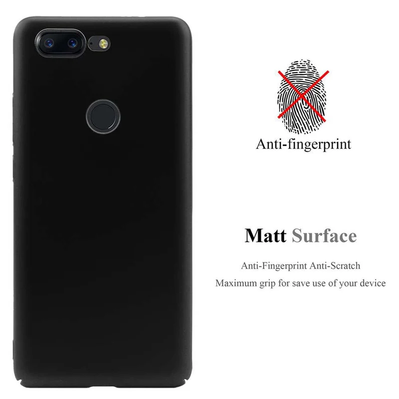 Cadorabo Hülle kompatibel mit OnePlus 5T Hard Case Schutzhülle in Metall Optik gegen Kratzer und Stöße