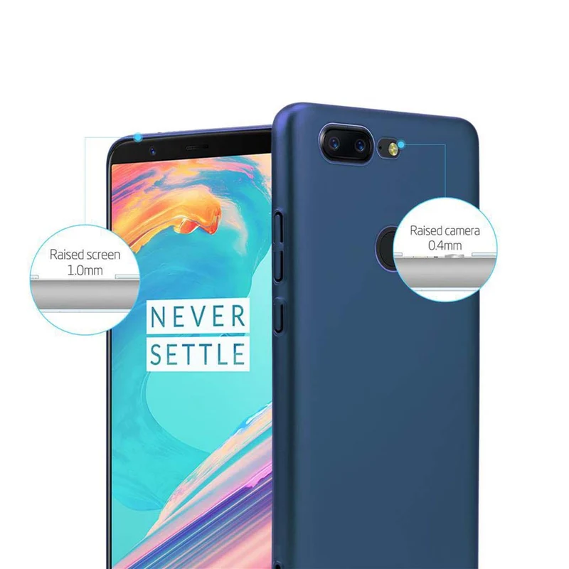 Cadorabo Hülle kompatibel mit OnePlus 5T Hard Case Schutzhülle in Metall Optik gegen Kratzer und Stöße
