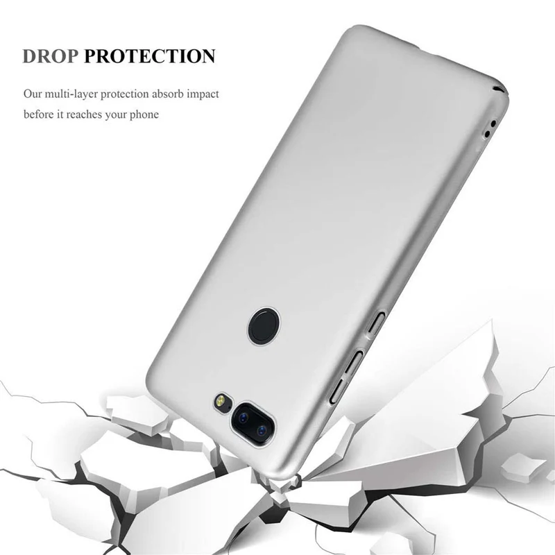 Cadorabo Hülle kompatibel mit OnePlus 5T Hard Case Schutzhülle in Metall Optik gegen Kratzer und Stöße
