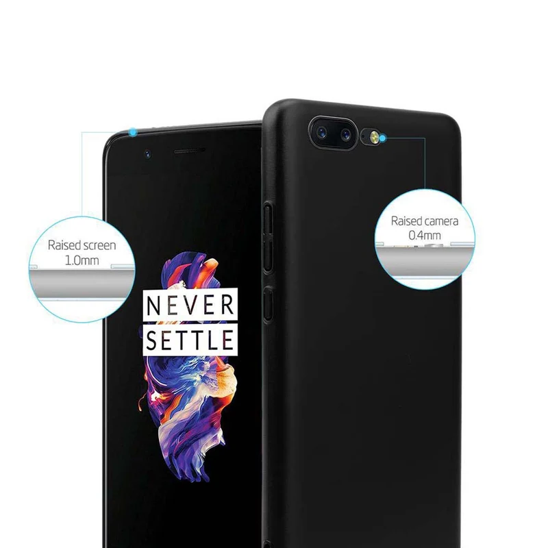 Cadorabo Hülle kompatibel mit OnePlus 5 Hard Case Schutzhülle in Metall Optik gegen Kratzer und Stöße