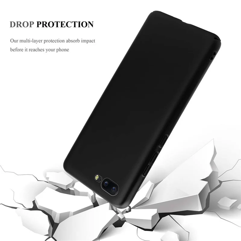 Cadorabo Hülle kompatibel mit OnePlus 5 Hard Case Schutzhülle in Metall Optik gegen Kratzer und Stöße