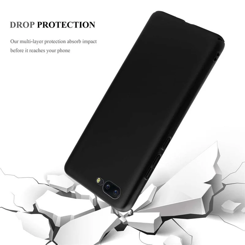 Cadorabo Hülle kompatibel mit OnePlus 5 Hard Case Schutzhülle in Metall Optik gegen Kratzer und Stöße