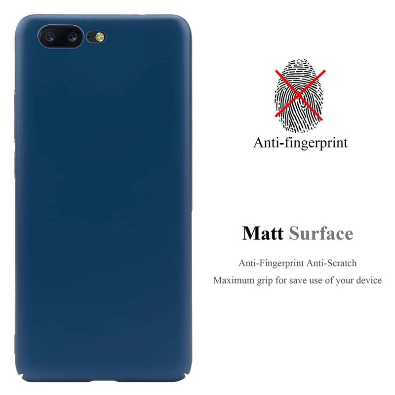 Cadorabo Hülle kompatibel mit OnePlus 5 Hard Case Schutzhülle in Metall Optik gegen Kratzer und Stöße