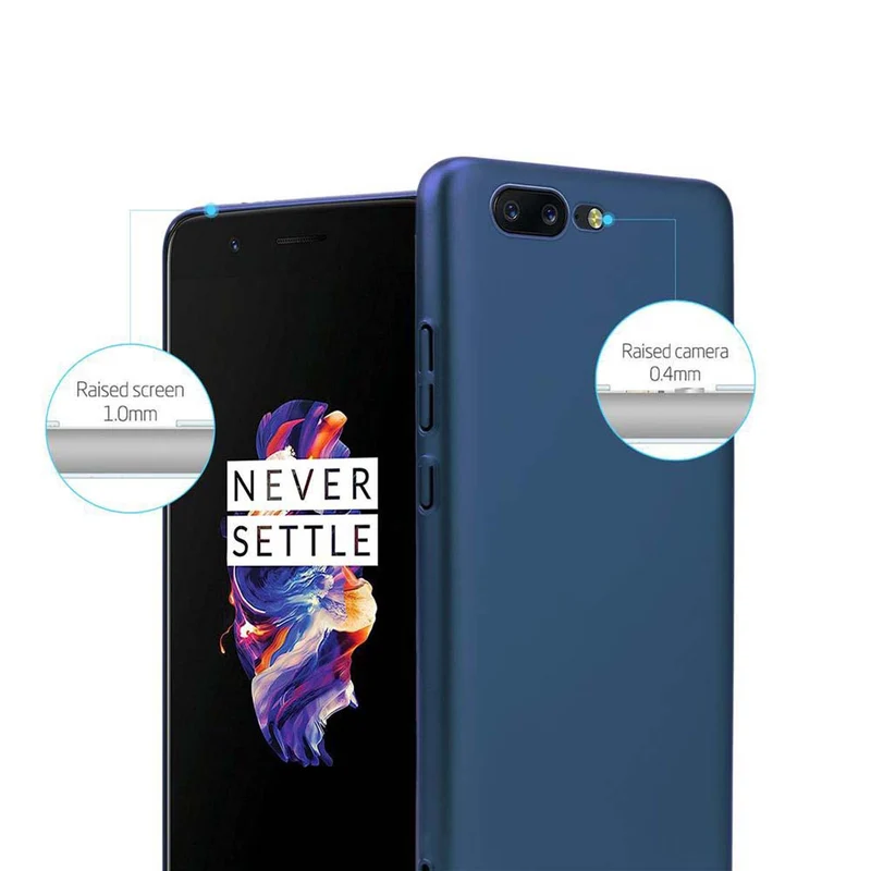 Cadorabo Hülle kompatibel mit OnePlus 5 Hard Case Schutzhülle in Metall Optik gegen Kratzer und Stöße