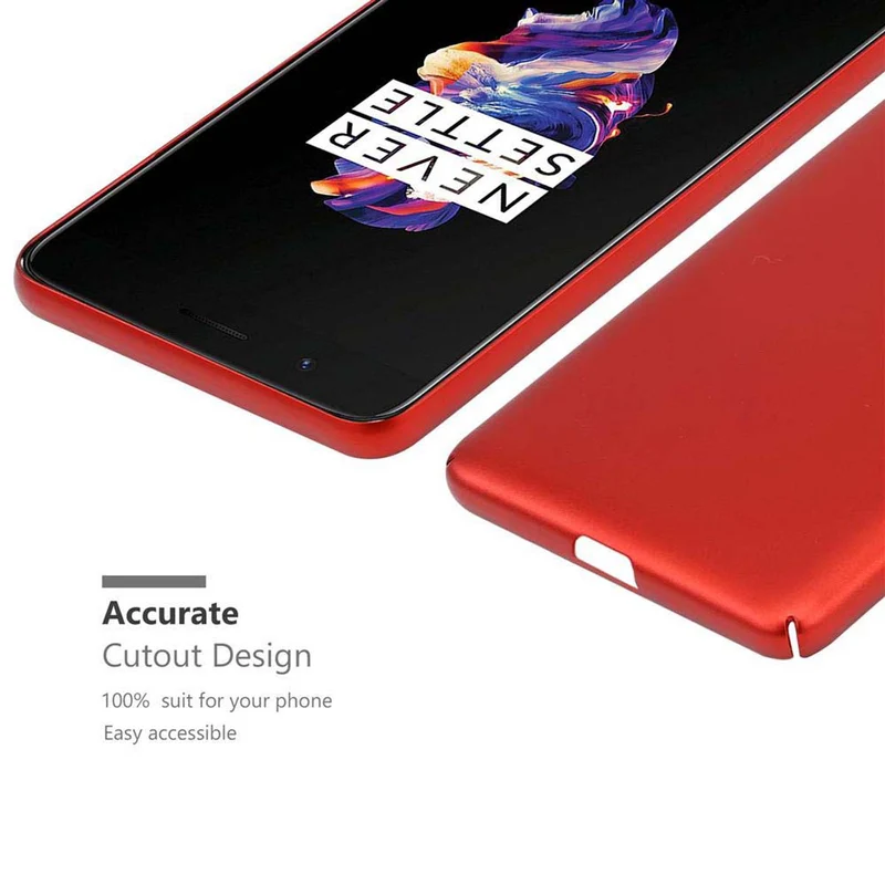 Cadorabo Hülle kompatibel mit OnePlus 5 Hard Case Schutzhülle in Metall Optik gegen Kratzer und Stöße