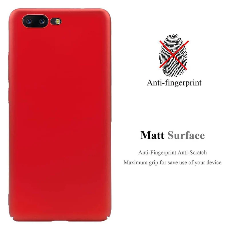 Cadorabo Hülle kompatibel mit OnePlus 5 Hard Case Schutzhülle in Metall Optik gegen Kratzer und Stöße
