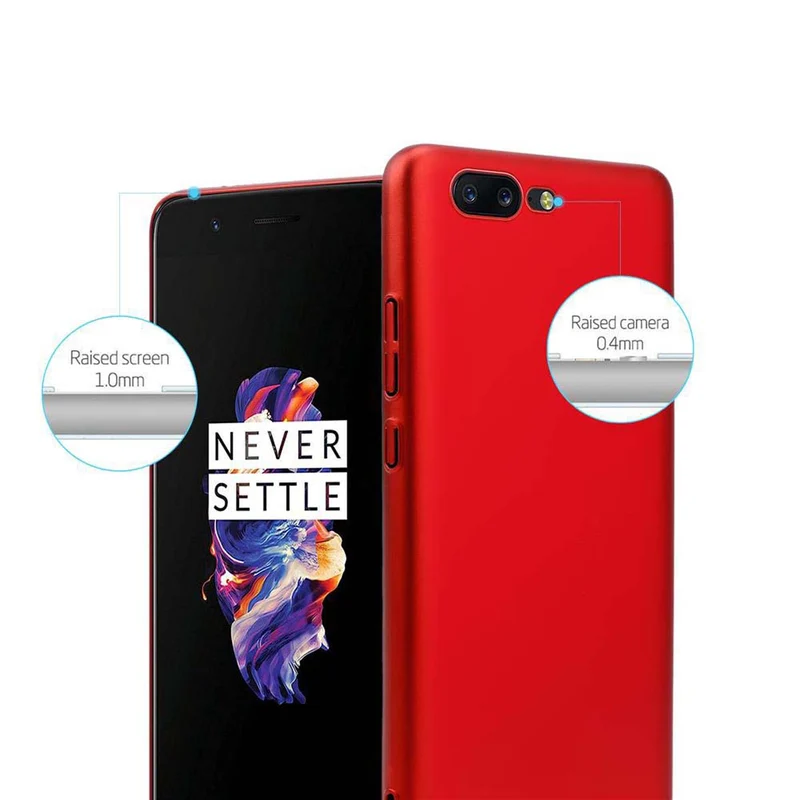 Cadorabo Hülle kompatibel mit OnePlus 5 Hard Case Schutzhülle in Metall Optik gegen Kratzer und Stöße