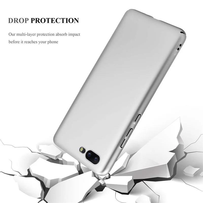 Cadorabo Hülle kompatibel mit OnePlus 5 Hard Case Schutzhülle in Metall Optik gegen Kratzer und Stöße