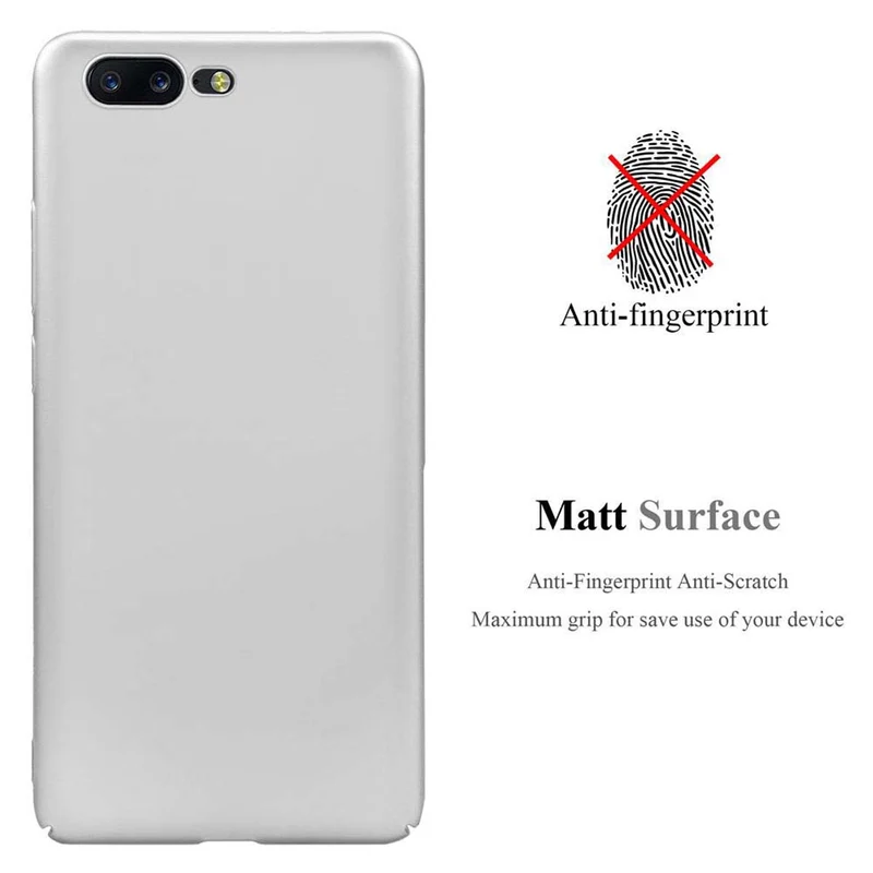 Cadorabo Hülle kompatibel mit OnePlus 5 Hard Case Schutzhülle in Metall Optik gegen Kratzer und Stöße