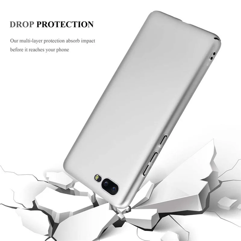 Cadorabo Hülle kompatibel mit OnePlus 5 Hard Case Schutzhülle in Metall Optik gegen Kratzer und Stöße