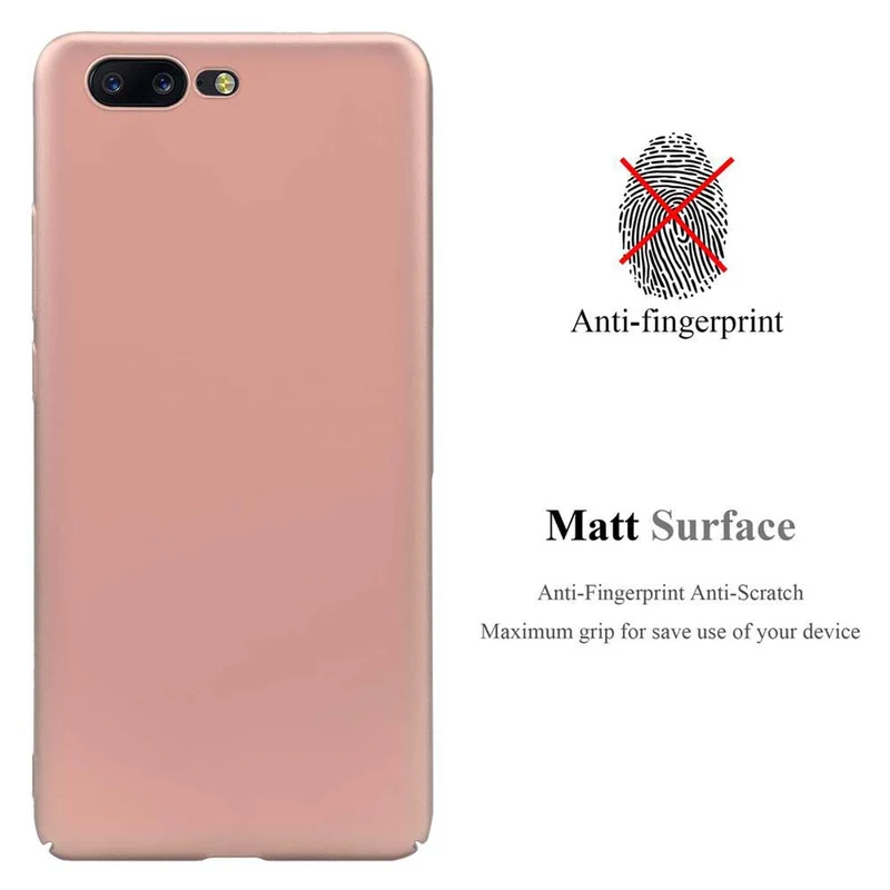 Cadorabo Hülle kompatibel mit OnePlus 5 Hard Case Schutzhülle in Metall Optik gegen Kratzer und Stöße