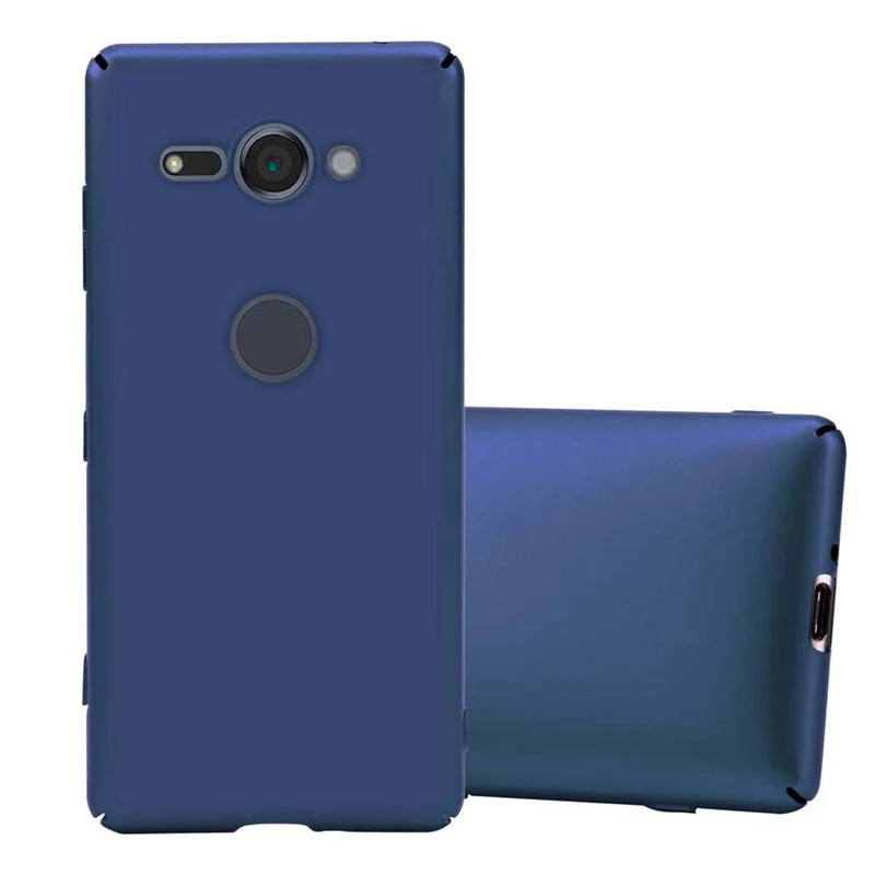 Cadorabo Hülle kompatibel mit Sony Xperia XZ2 COMPACT Hard Case Schutzhülle in Metall Optik gegen Kratzer und Stöße