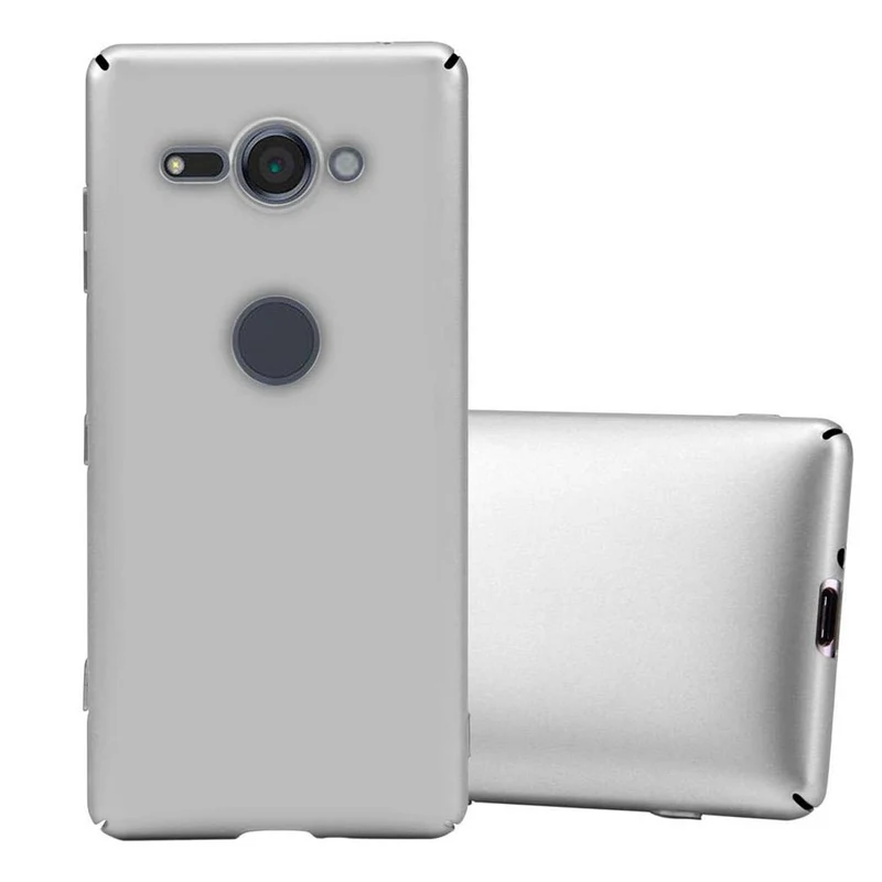 Cadorabo Hülle kompatibel mit Sony Xperia XZ2 COMPACT Hard Case Schutzhülle in Metall Optik gegen Kratzer und Stöße