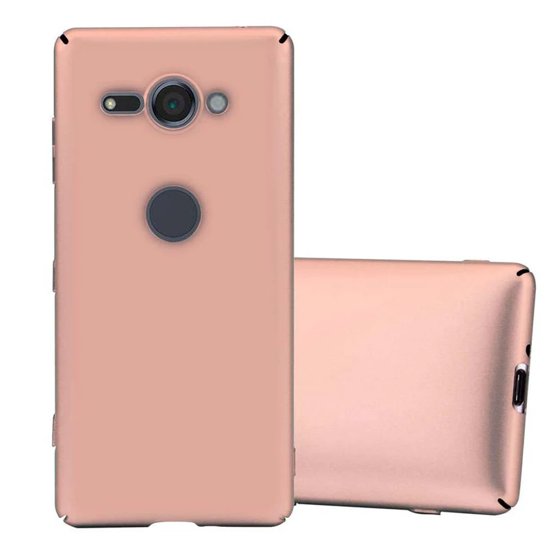 Cadorabo Hülle kompatibel mit Sony Xperia XZ2 COMPACT Hard Case Schutzhülle in Metall Optik gegen Kratzer und Stöße