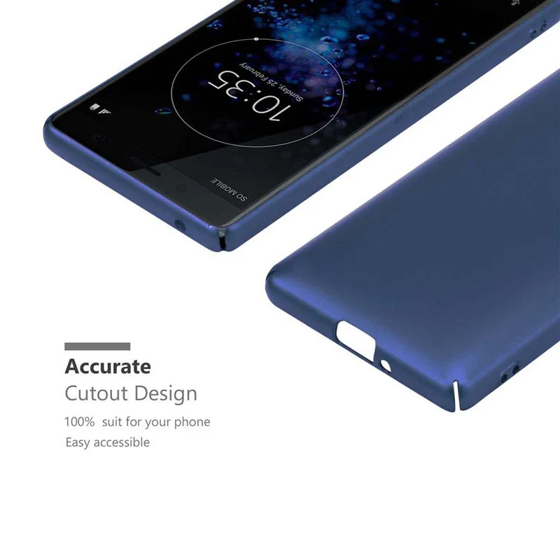 Cadorabo Hülle kompatibel mit Sony Xperia XZ2 COMPACT Hard Case Schutzhülle in Metall Optik gegen Kratzer und Stöße
