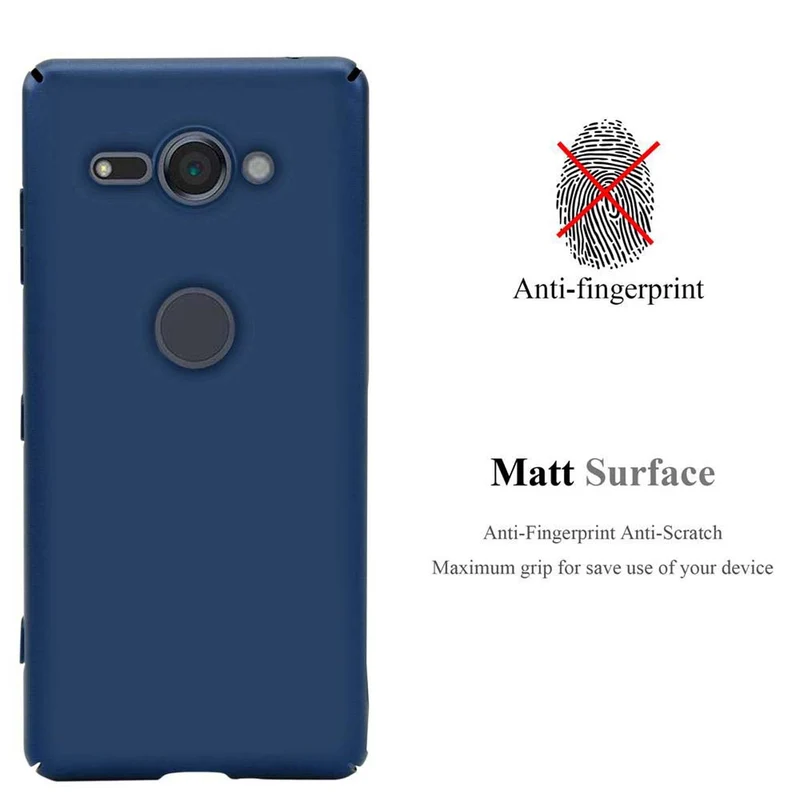 Cadorabo Hülle kompatibel mit Sony Xperia XZ2 COMPACT Hard Case Schutzhülle in Metall Optik gegen Kratzer und Stöße