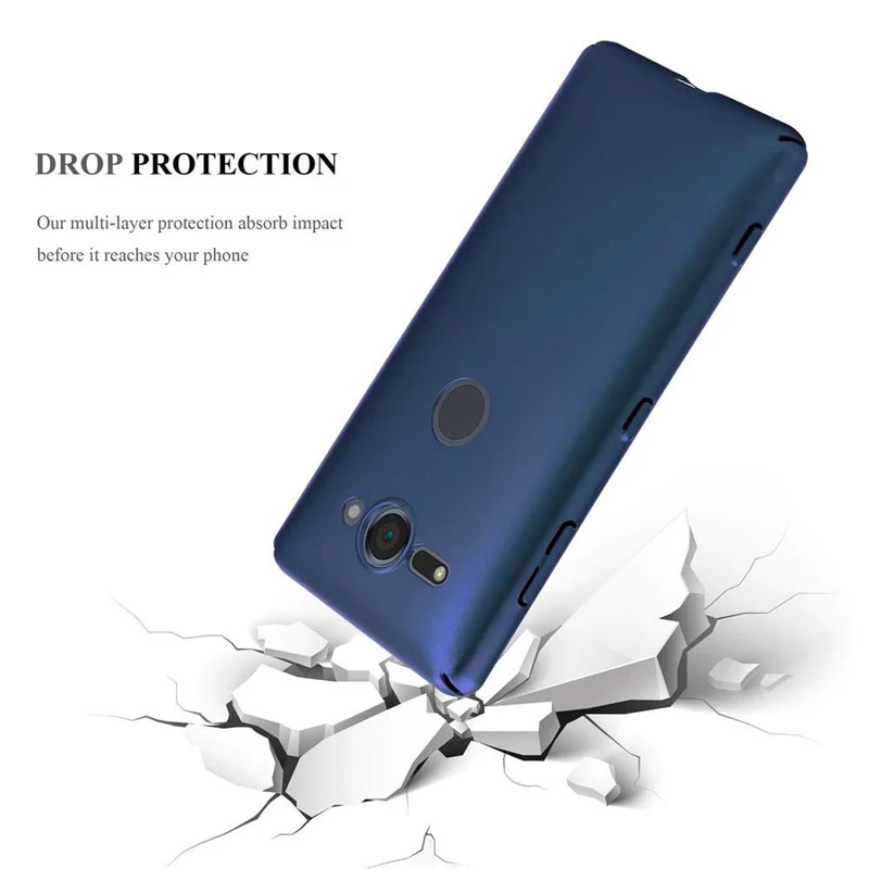 Cadorabo Hülle kompatibel mit Sony Xperia XZ2 COMPACT Hard Case Schutzhülle in Metall Optik gegen Kratzer und Stöße