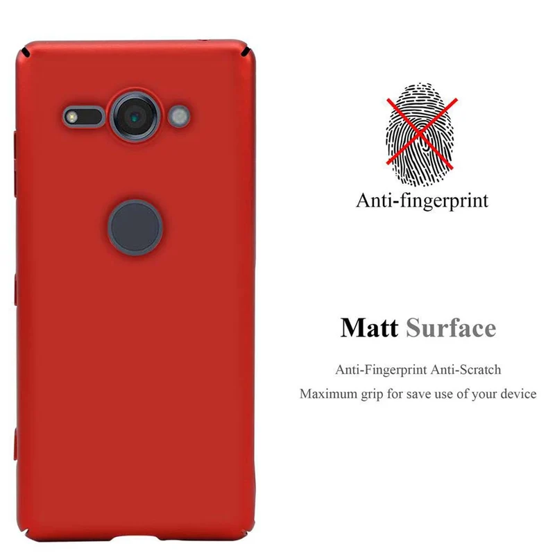 Cadorabo Hülle kompatibel mit Sony Xperia XZ2 COMPACT Hard Case Schutzhülle in Metall Optik gegen Kratzer und Stöße